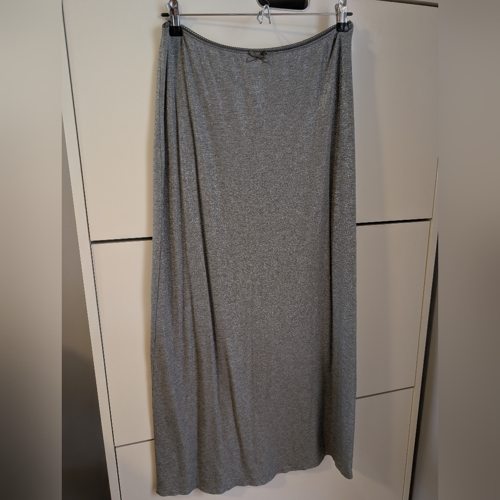 Aerie - Gray Shimmer Maxi Skirt - Medium